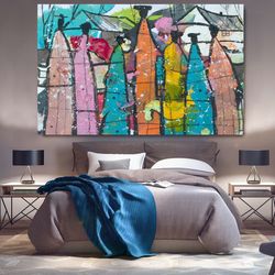 family tree canvas, african american art, canvas art, canvas wall art,home decor art, canvas painting,abstract art, wall