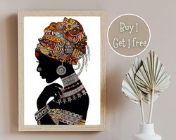 black woman art  black woman wall art  black woman print   black woman poster african woman art  african queen black art