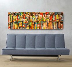 city cocktails canvas, african american art, canvas art, canvas wall art,home decor art, canvas painting,abstract art, w