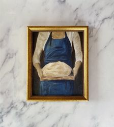 daily bread art print - unframed oil painting print - oil painting countryside - women oil painting - french kitchen art