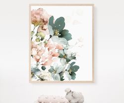 Garden Flower Print - Floral Instant Art - Printable Wall Art -  Floral Wall Art - Botanical Print - INSTANT DOWNLOAD -