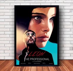Leon The Professional Movie Poster Canvas Wall Art Family Decor, Home Decor,Frame Option
