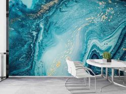 blue tones marble, modern wallpaper, blue wallpaper, blue marble wall mural, marble wall painting, contemporary wall art