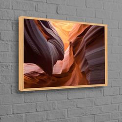 antelope canyon photography, antelope canyon printed, nature landscape canvas, canyon artwork, view wall art, landscape