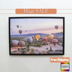 cappadocia canvas, air balloon wall art, turkey canvas, colorful canvas, travel wall art, goreme canvas, urgup canvas,