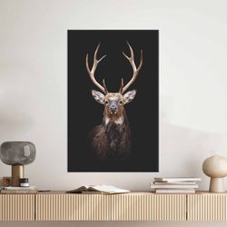 deer photography, animal canvas art, animal photo art canvas, trendy wall art, farmhouse art, deer canvas print,