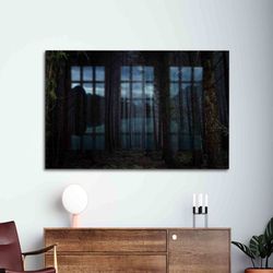 glass wall art, glass wall decor, wall decoration, forest landscape, nature landscape wall art, tree wall decoration,