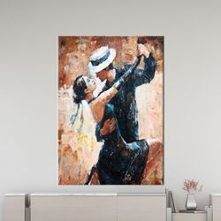 canvas, canvas art, canvas print, oil painting print, romantic art canvas, romantic couple canvas poster, tango canvas p