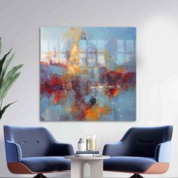 glass art, wall art, glass wall art, venice landscape printing, abstract glass decor, landscape tempered glass, cityscap