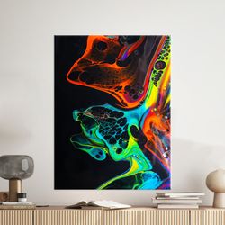 canvas art, wall art, canvas print, colorful wall art, colorful artwork, black canvas print, abstract canvas gift, moder