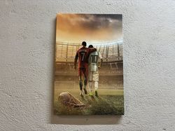 lionel messi cristiano ronaldo, motivational canvas art, sport poster, lionel messi poster, trendy canvas art, cristiano