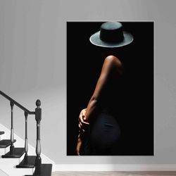 woman canvas print, custom wall hanging, woman silhouette poster, custom canvas, woman silhouette, wall art, abstract ca