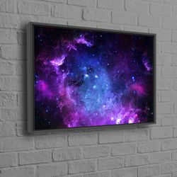 sky landscape, milky way art canvas, space wall decor, view canvas art, night poster, nature poster, landscape wall art,