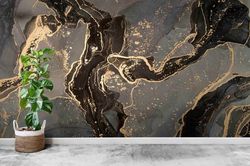 modern wall paper,paper wall artgold marble mural,wall paper peel and stick,gray marble wall print,abstract wall decor,