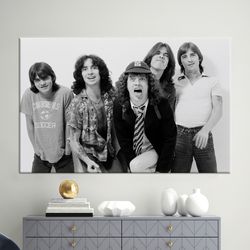 large wall art, canvas, 3d canvas, acdc photo shoot, acdc photo shoot art canvas, music lovers canvas print, angus young