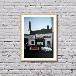 the lighthouse jazz club vintage photo poster framed canvas print, los angeles photos, hermosa beach, vintage poster, ol