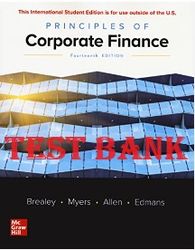 principles of corporate finance 14th edition by richard brealy, stewart myers, franklin allen, alex edmans test bank