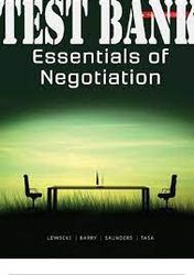essentials of negotiation 4th canadian edition by roy j lewicki, kevin tasa, bruce barry test bank