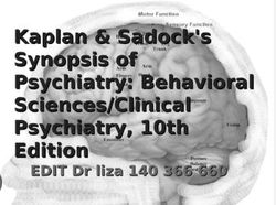 kaplan & sadock's synopsis of psychiatry behavioral sciences/slinical psychiatry 10th edition