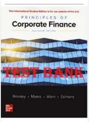 test bank for principles of corporate finance 14th edition by richard brealy, stewart myers, franklin allen, alex edmans