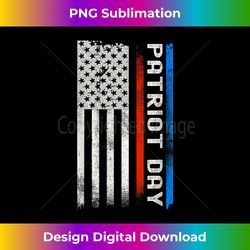 Distressed Patriot Day American Flag - Urban Sublimation PNG Design - Customize with Flair