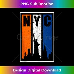 new york new york city nyc manhattan skyline retro vintage tank top - edgy sublimation digital file - channel your creative rebel
