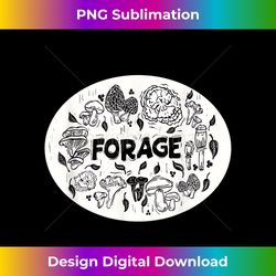 forage ~ mushroom foraging ~ chanterelle morel ~ linocut - luxe sublimation png download - lively and captivating visuals