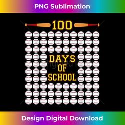 100 Days of School Baseball Teacher Kids 100th Day Of School - Futuristic PNG Sublimation File - Lively and Captivating Visuals