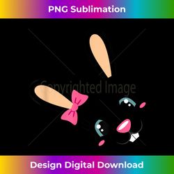 Cute Bunny Face Easter Bunny Funny Rabbit Girls Easter - Artisanal Sublimation PNG File - Rapidly Innovate Your Artistic Vision