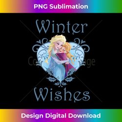 Disney Frozen Anna And Elsa Winter Wishes Heart Portrait Long Sleeve - Bohemian Sublimation Digital Download - Enhance Your Art with a Dash of Spice
