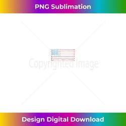 red, white, and blue barbell and kettlebell american flag tank top - special edition sublimation png file