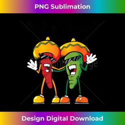 cute cartoon red or green chile peppers - png transparent sublimation file