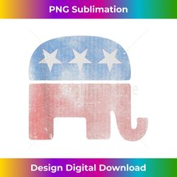 Vintage Republican GOP Elephant Tank Top 2 - Vintage Sublimation PNG Download