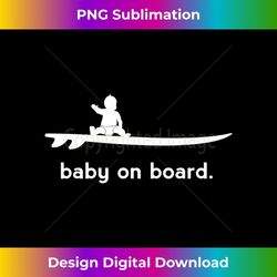 baby on surfboard board surfer baby - png transparent sublimation file