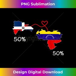 half venezuela half dominican flag map love venezuela - high-resolution png sublimation file