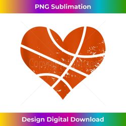 basketball heart funny basketball player mom - high-resolution png sublimation file