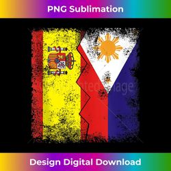 filipino roots half spanish flag spain philippines - high-resolution png sublimation file