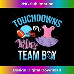 touchdowns or tutus - gender reveal baby party announcement 1