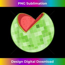 disco ball watermelon funny crystal fruit foodie - vintage sublimation png download