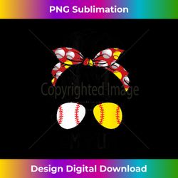 mom life softball baseball mothers day messy bun 1 - decorative sublimation png file