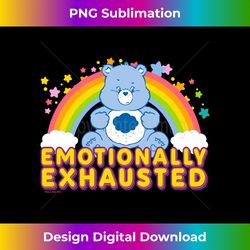 care bears emotionally exhausted rainbow grumpy bear icon - instant png sublimation download