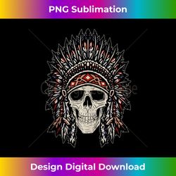 native american heritage headdress skull native american 1 - modern sublimation png file