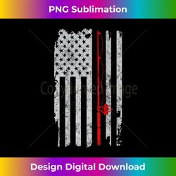 fishing thin red line rod american flag patriotic fisherman - high-quality png sublimation download