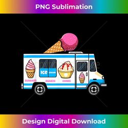 nostalgic ice cream frozen dessert delivery truck throwback - exclusive png sublimation download