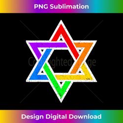 jewish lgbt rainbow star of david gay lesbian pride equality 1 - png transparent sublimation design