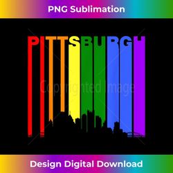 pittsburgh pennsylvania lgbtq gay pride rainbow skyline 2 - creative sublimation png download