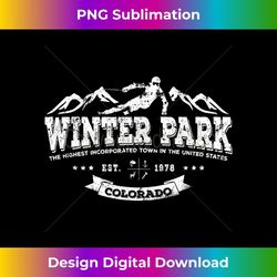 winter park ski town for colorado skiers - artistic sublimation digital file