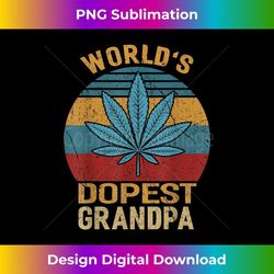 world's dopest grandpa vintage cannabis leaf weed papa 1 - creative sublimation png download