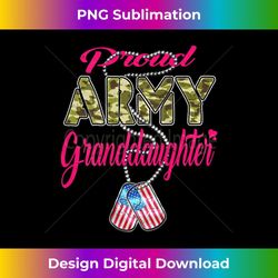 proud army granddaughter us flag dog tags military family 2 - special edition sublimation png file