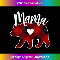 mama bear christmas buffalo plaid decoration - decorative sublimation png file